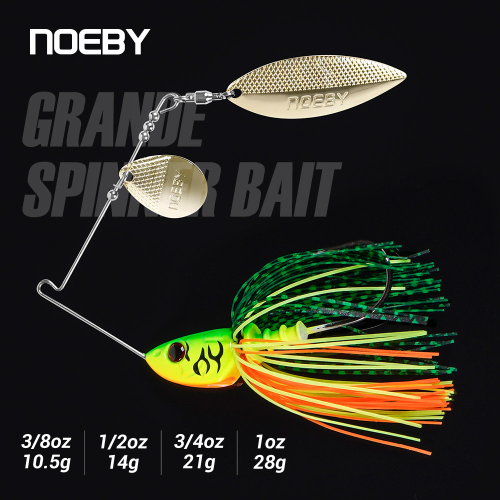 Jigger Double Sided - Noby-スピナーベイト10.5g,14g,21g,28g,ダブルウィローブレード,ステンガーフックスプーンワイヤー,シーバス,パイクフィッシング用