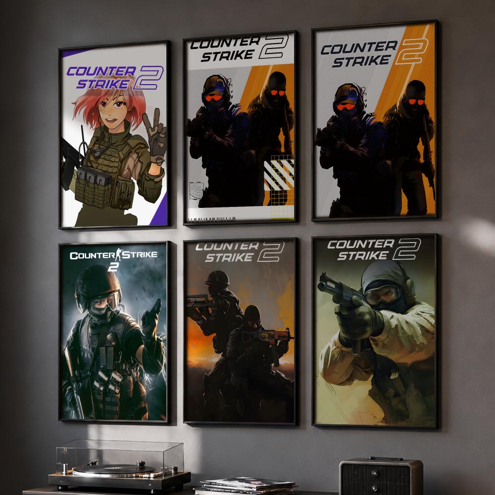 Home Bar And Counter - CS-カウンターストライク2 ゲームポスター HD ホームウォールステッカー ホームホールウェイ リビングルーム