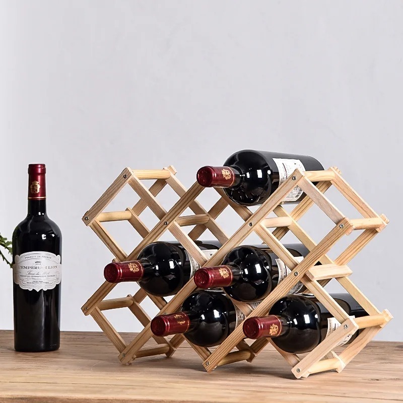 Home Bar And Cabinet - 積み重ね可能なワイン収納棚 3、5、6、10 ボトル木製ワイン棚ホームバー用品ワインキャビネットバーツール