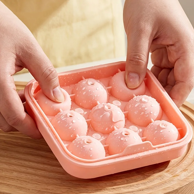 9穴シリコン製サッカーボール/アイスホッケー型、型抜きが簡単 - Ice Mold Sphere のレビューと価格