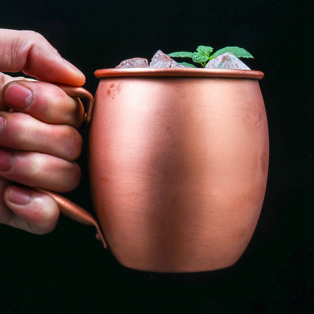 冷たい飲み物用の純銅製マグカップ,ドラムカップ,カクテルカッ - Mule Copper Mug のレビューと価格