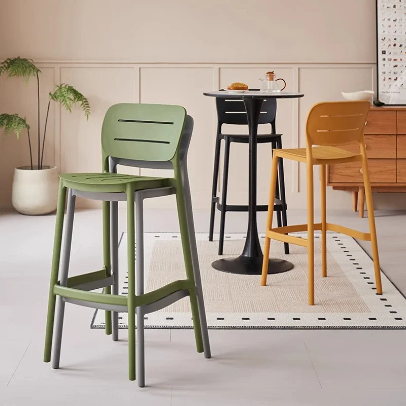 高級プラスチック製バーチェア、積み重ね可能な屋外用ハイチェア - Home Bar Lounge のレビューと価格