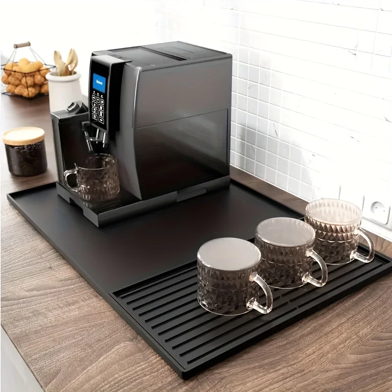 2-in-1 シリコンコーヒーバーマット - 特大サイズ滑り - Home Bar And Counter のレビューと価格