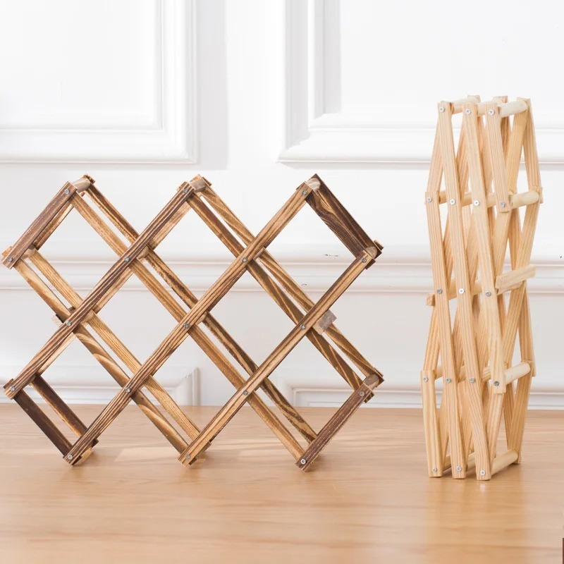 積み重ね可能なワイン収納棚 3、5、6、10 ボトル木製ワイ - Home Bar And Cabinet のレビューと価格