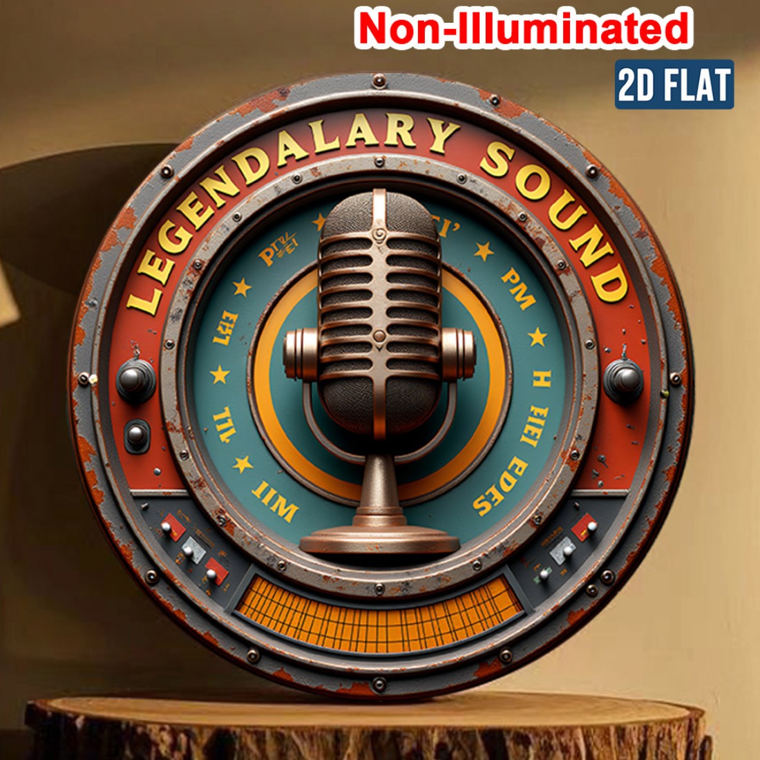 ヴィンテージステレオウォールアート 2D メタルサイン 7. - Home Bar And Kitchen のレビューと価格
