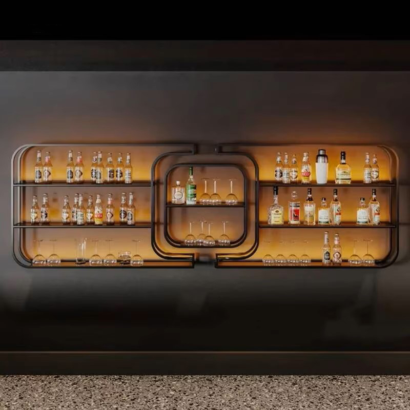 シンプルな錬鉄製ワインラック、バーカウンター用、デザイナーデ - Home Bar And Counter のレビューと価格